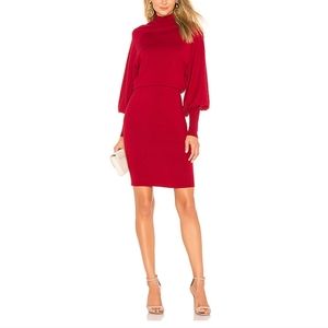 L'Academie The Jen Sweater Dress in Red S